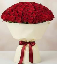 Букет 101 Красная роза Милано в Шахтах