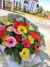 Букет цветов из:  Герберы #REPLACE_PRED# Шахтах