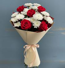Букет цветов из:  Розы и Хризантемы в Шахтах