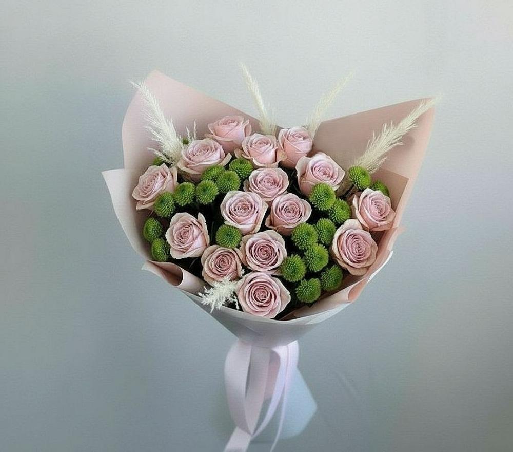 Букет цветов из: Розы и Хризантемы в Шахтах