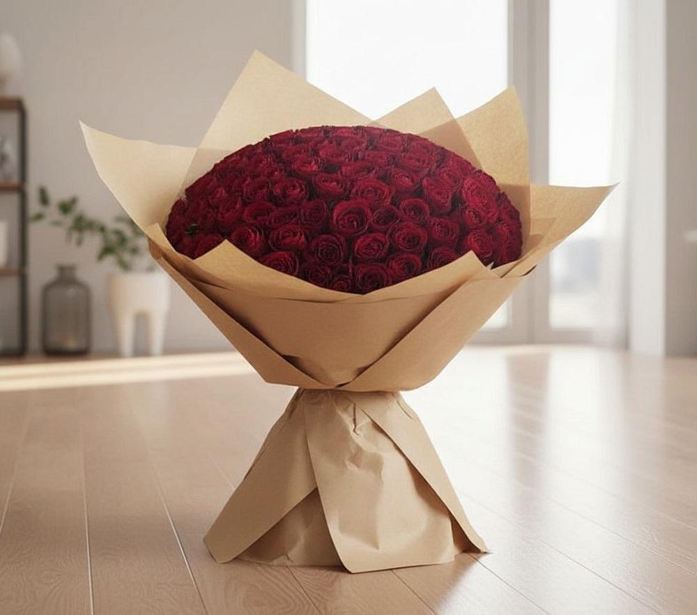 Букет 101 Красная роза в Шахтах