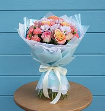 Букет цветов из:  Хризантемы и Розы в Шахтах